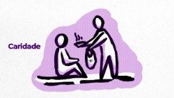 A caridade não deve ser filantropia. Você pode ser um grande filantropo sem nunca tocar na mão de quem sofre. Você assina um cheque, envia cestas básicas e resolve a fome física, mas a pessoa continua invisível para você. Arte: Phillip Pereira | @phillippereira_  