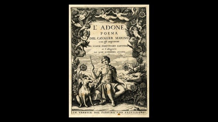 Frontespizio dell'Adone di Marino, presso Oliviero di Varano, Parigi 1623.