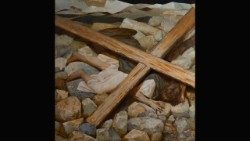 Stacja Drogi Krzyżowej - Upadek Jezusa pod Krzyżem wg. Manuela Andreasa Dürra