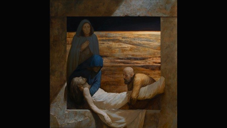 Stacja 14: Jezus złożony do grobu