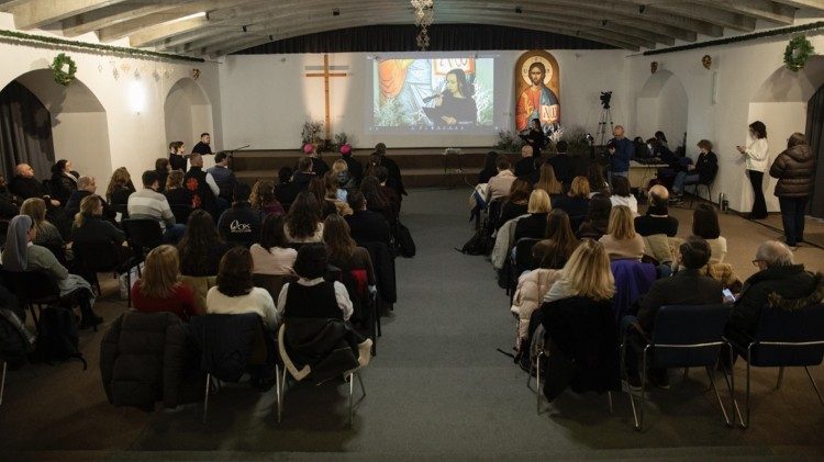 Um momento do encontro de ora&ccedil;&atilde;o na Catedral da Ressurrei&ccedil;&atilde;o em Kiev