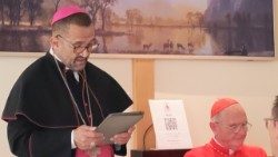 Archbishop Sithembele Sipuka speaking to well wishers in Rome