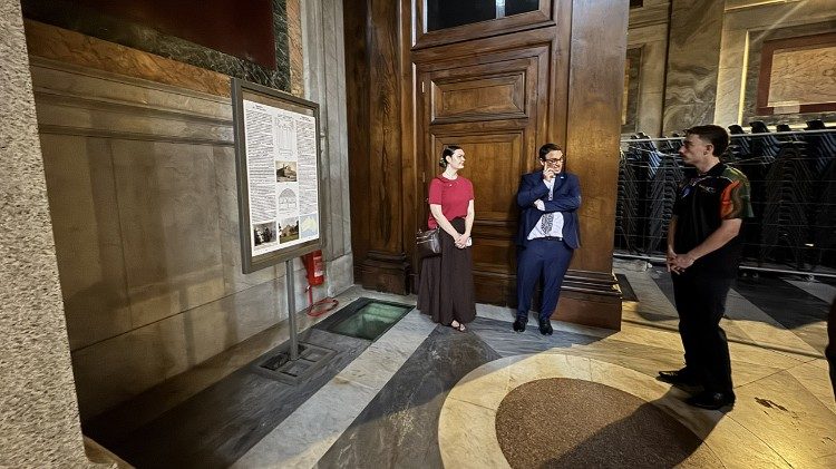 The two students visited the burial site of Dioram and Francis Xavier Conaci