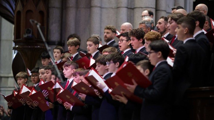 O Coro do Papa na Catedral da Sé, em São Paulo, no último domingo, 5 de julho (ph. LM7 Foto & Vídeo)