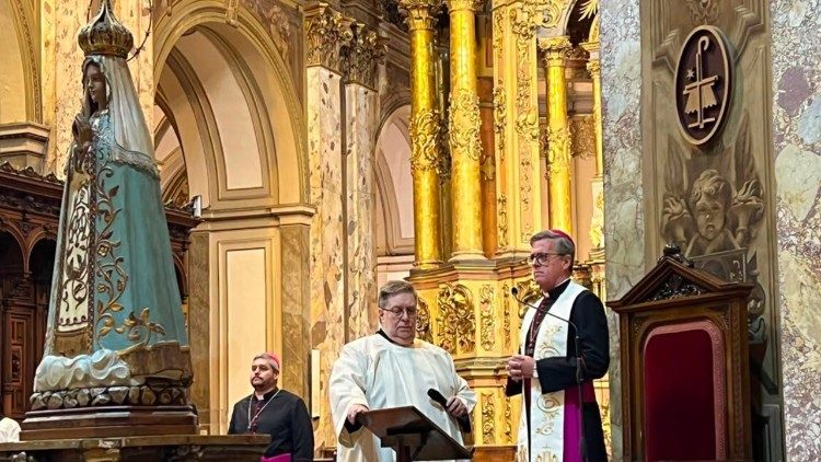 Monseñor Jorge Ignacio García Cuerva, arzobispo metropolitano de Buenos Aires, en Argentina