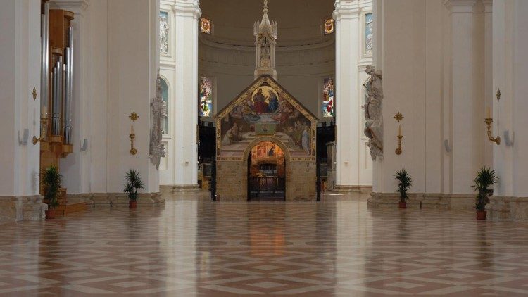 A Igreja da Porciúncula, localizada em Santa Maria dos Anjos.