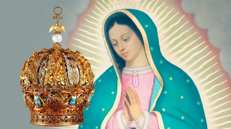 Corona de la imagen de la Virgen de Guadalupe que le fue colocada un 12 de octubre de 1895