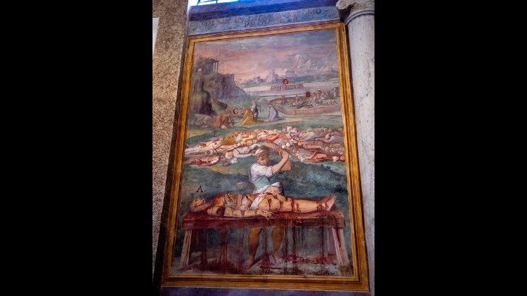 Fresko aus der Kirche Santo Stefano Rotondo
