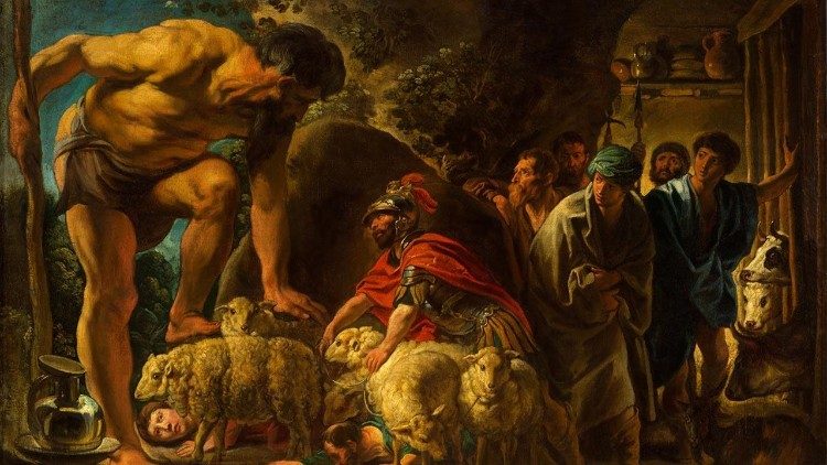 Ulisse nella grotta dio Polifemo, (di Jakob Jordaens, Museo Puskin)