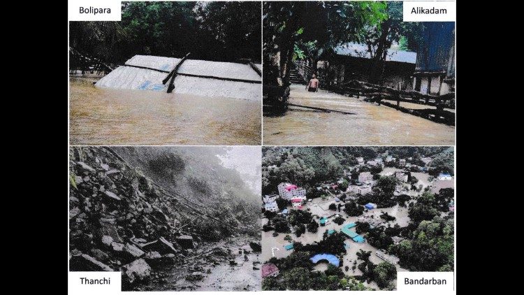 Le devastazioni in Bangladesh, dove la popolazione &egrave; sostenuta attraverso il Dicastero per il Servizio della Carit&agrave;