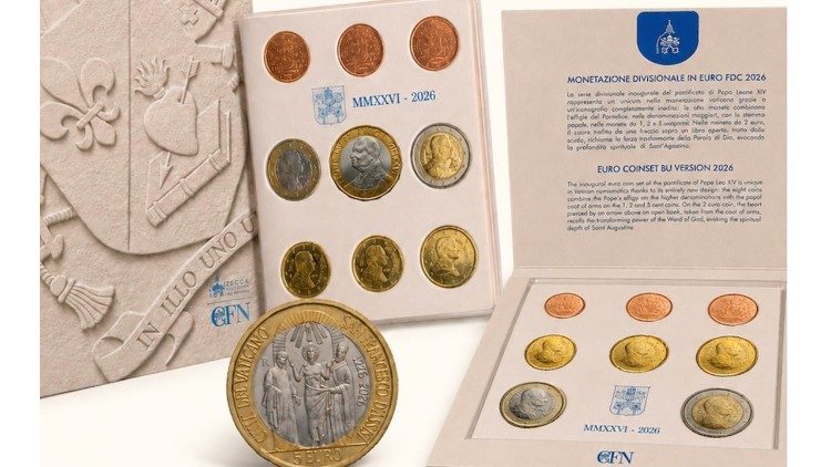Новыя ватыканскія манеты з партрэтам і гербам Льва XIV