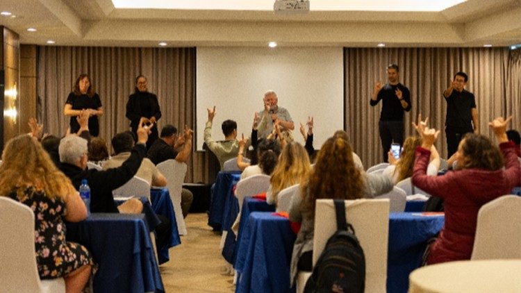 Deaf and hearing experts present on safeguarding, survivor advocacy, canon law, pastoral healing, and the history of abuse in Deaf communities. 