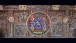 I mosaici di Filippo Rusuti nella Loggia delle Benedizioni della basilica di Santa Maria Maggiore.