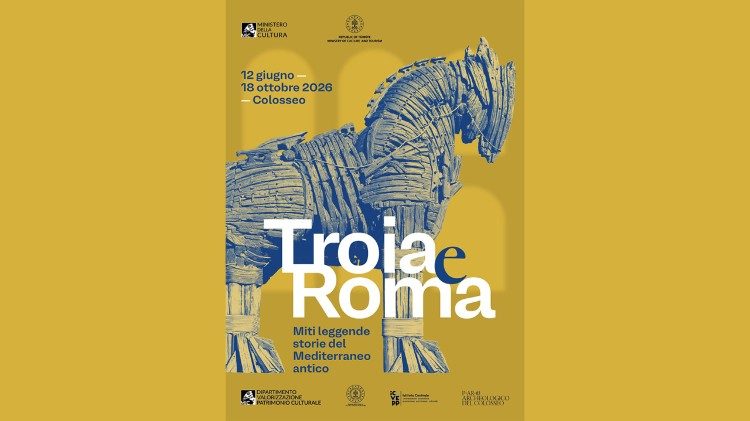 Locandina della mostra al Colosseo. 