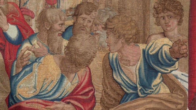 Un dettaglio dell'arazzo &copy;MuseiVaticani