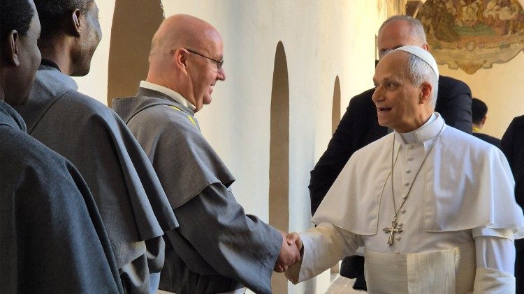  Bruder Thomas Freidel ofm conv.. aus Deutschland beim Treffen mit Leo XIV. - Foto: Sacro convento Assisi