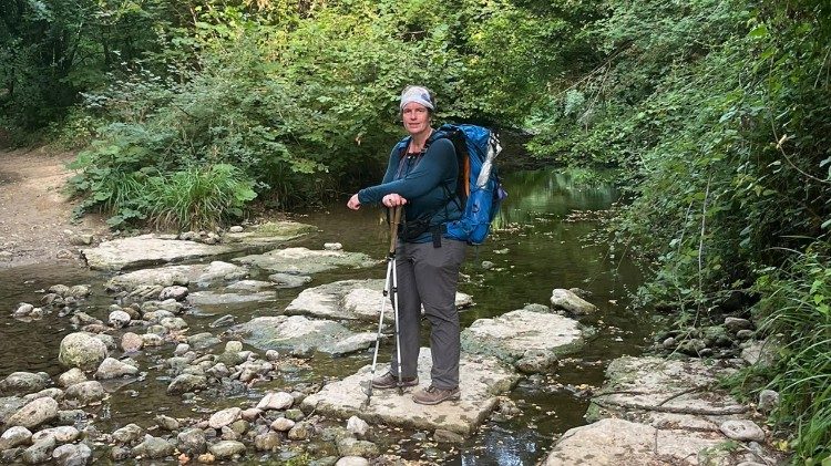 Christel Grimbergen made a pilgrimage from Maastricht, Netherlands to Rome, Italy on foot