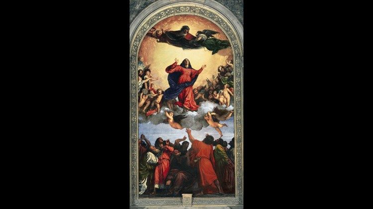 Tiziano Vecellio, Assunzione della Vergine, 1516-1518, olio su tavola, Basilica di Santa Maria Gloriosa dei Frari, Venezia.