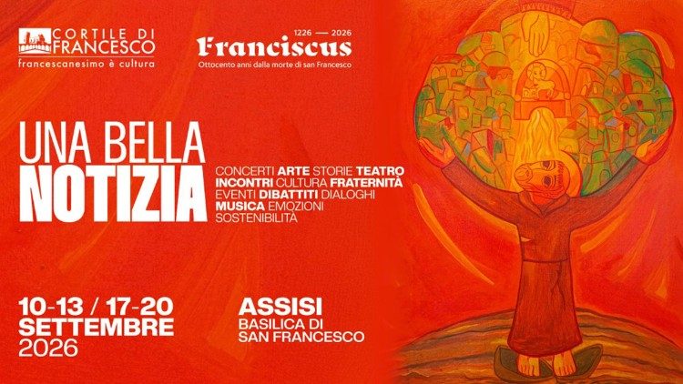 La locandina del Cortile di Francesco 2026