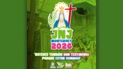 L'affiche de la troisième Journée nationale de la jeunesse dans l’archidiocèse de Monterrey au Mexique, du 15 au 16 août 2026.
