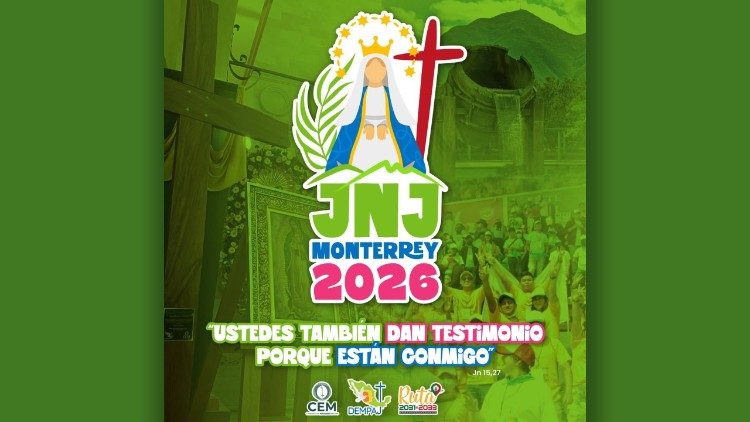 L'affiche de la troisième Journée nationale de la jeunesse dans l’archidiocèse de Monterrey au Mexique, du 15 au 16 août 2026.