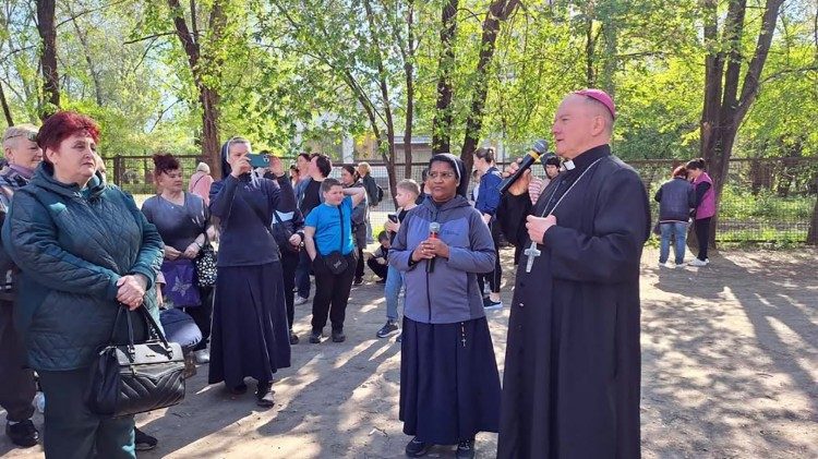 La religiosa indiana vicino a Sobilo, nella zona di Zaporizzhia