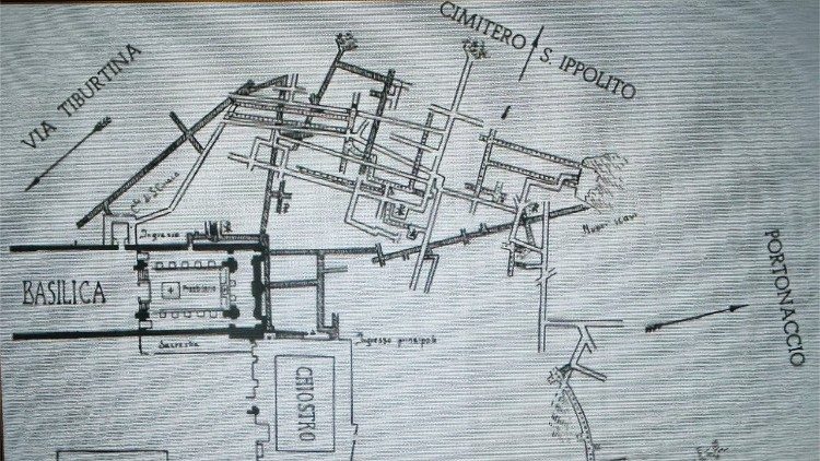 La pianta del complesso di San Lorenzo fuori le mura