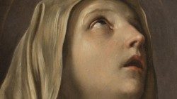 Guido Reni, Nossa Senhora das Dores (detalhe), 1618-1620, Galeria Nacional de Arte Antiga, Palazzo Corsini, Roma