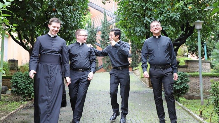 American priests walking together at Casa Santa Maria