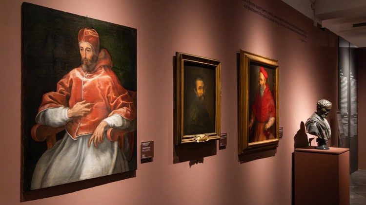 Allestimento della mostra "Vasari e Roma". 