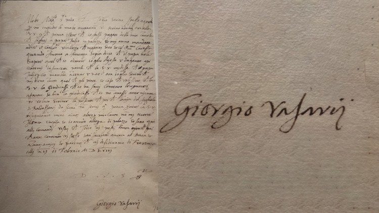 Giorgio Vasari, Lettera a Michelangelo per intercedere con Giulio III a favore del pagamento della tavola con la “Chiamata di san Pietro” 12 febbraio 1559, Firenze, Archivio Buonarroti, XI, n. 762.