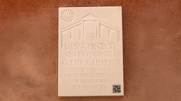 2026.04.21 VENEZIA - Inaugurazione di una targa commemorativa dedicata allo scrittore armeno Avetik Isahakyan