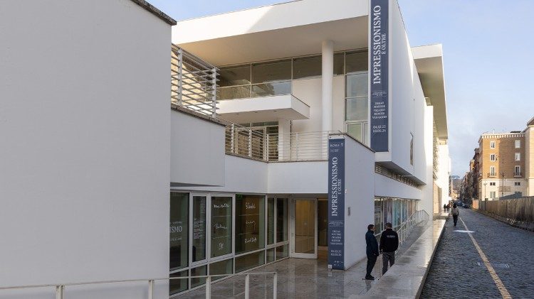 Ingresso all'area espositiva dell'Ara Pacis. 