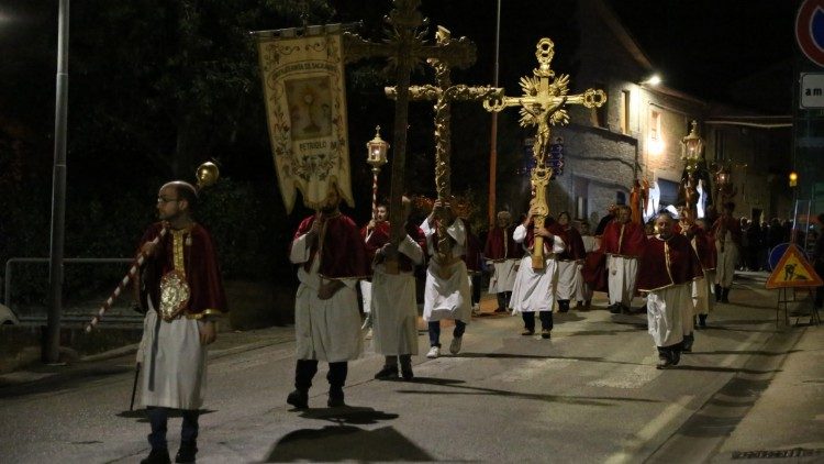La processione del Venerd&igrave; Santo a Petriolo