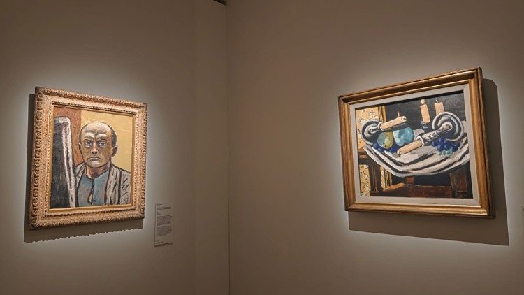 Allestimento della mostra. 