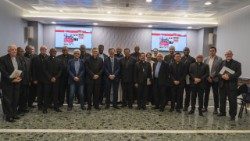 The bishops of the Antilles Episcopal Conference at the Dicastery for Communications
