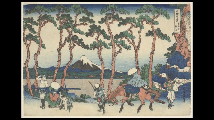 "Hodogaya sulla Tokaido" dalla serie "Trentasei vedute del monte Fuji" (1830-1832) @ARTHEMISIA PRESS
