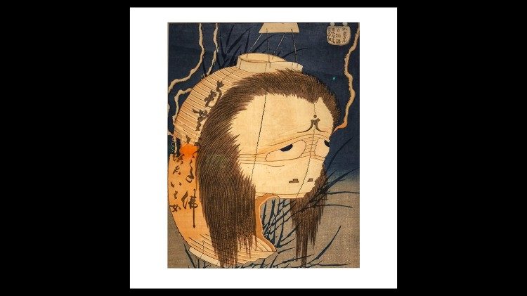 "Il fantasma di Oiwa" (1833) dalla serie "Cento storie di fantasmi"