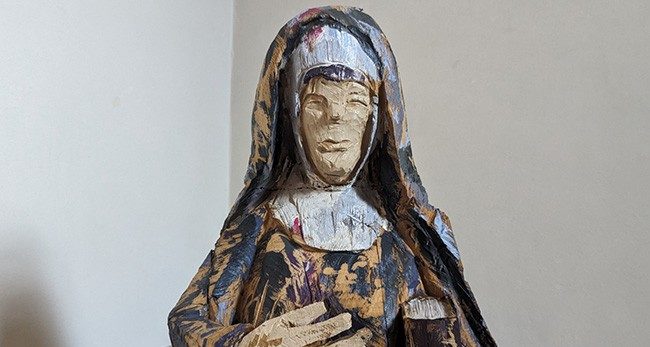 Wiborada als zeitgen&ouml;ssische Skulptur