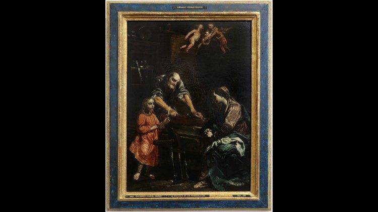 Giuseppe Maria Crespi, Sacra Famiglia nella bottega da falegname, circa 1715, olio su tela, Modena, Galleria BPER