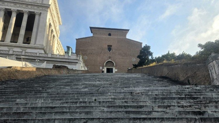 La scalinata all'Ara Coeli