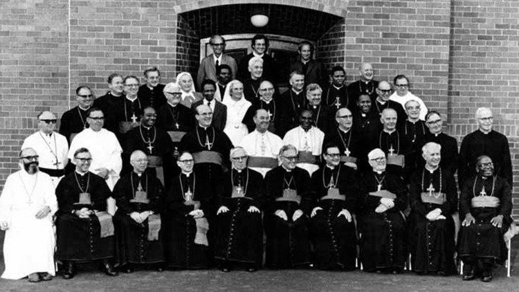 Bispos da SACBC na d&eacute;cada de 1970 (foto de arquivo)