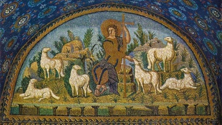 Un'immagine di Ges&ugrave; buon pastore.