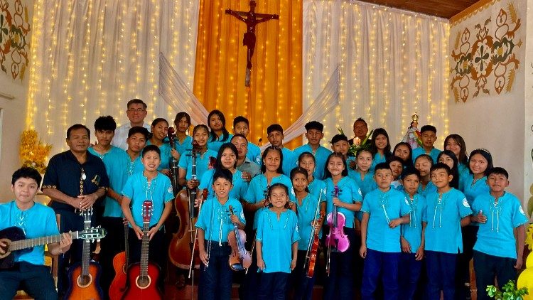 The music school for children and teenagers, Chiquitanía, Bolivia