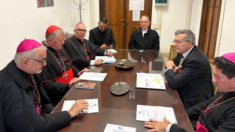 Presid&ecirc;ncia da CNBB com o prefeito do Dicast&eacute;rio para a Comunica&ccedil;&atilde;o, Paolo Ruffini 