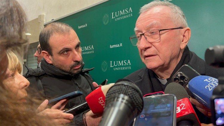 El cardenal Pietro Parolin, Secretario de Estado, en la Universidad Lumsa de Roma