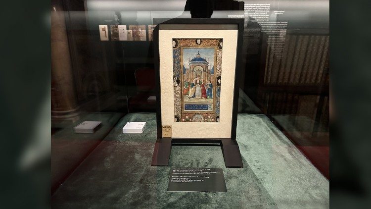 "Lo sposalizio della vergine" rappresentato in un foglio ritagliato da un libro d'ore (Biblioteca Medicea Laurenziana di Firenze)