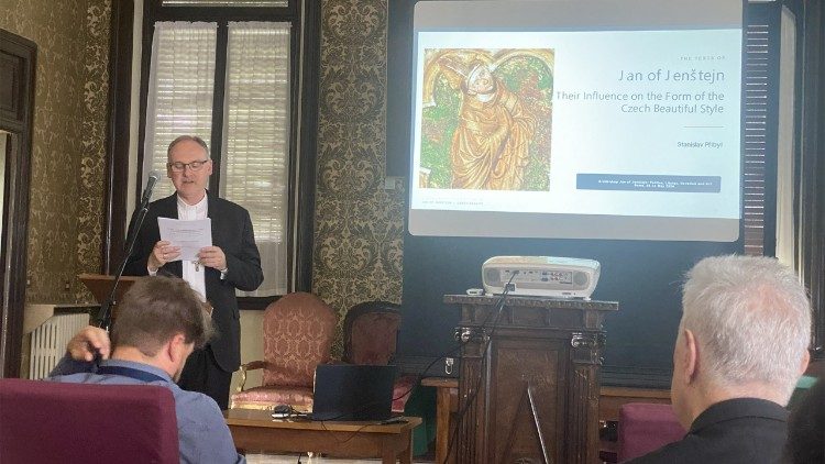 Arcibiskup Stanislav Přibyl na konferenci o Janu z Jenštejna, Papežská kolej Nepomucenum, 29. května 2026