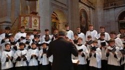 Le chœur du monastère de San Lorenzo de El Escorial à Madrid.