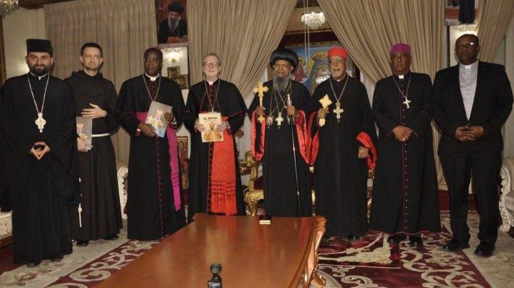 Le cardinal Gugerotti, en visite en &Eacute;thiopie, rencontre le patriarche orthodoxe Abuna Matias